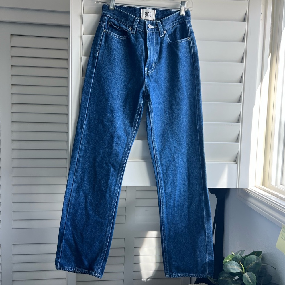 BDG Cowboy Jean (dark wash w/ white stitching)